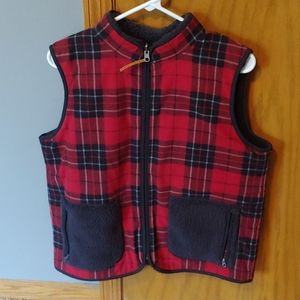 Eddie Bauer reversible plaid vest
